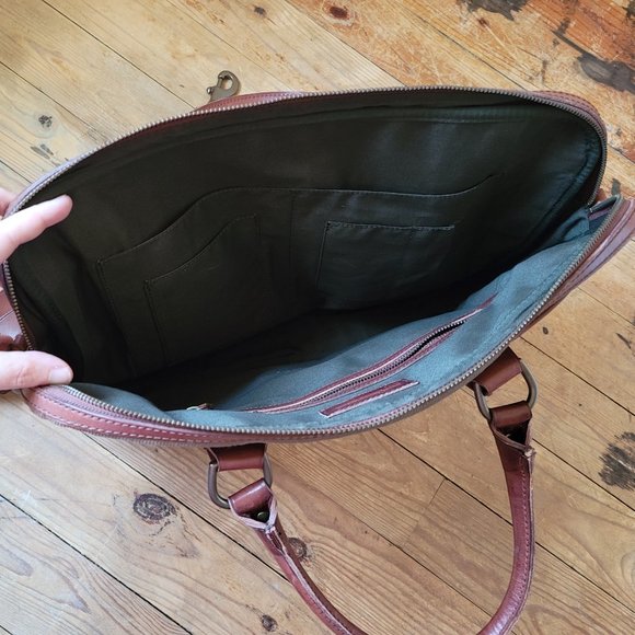 Ralph Lauren Natural Soft Waxed Canvas and Leather Messenger Bag - Picture 7 of 11